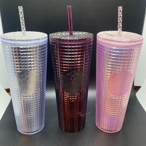 Starbucks disco grid tumbler bundle